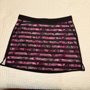 Lady Hagen Athletic Golf Skort Women's Size 14 Black Pink Paisley, Classic Style
